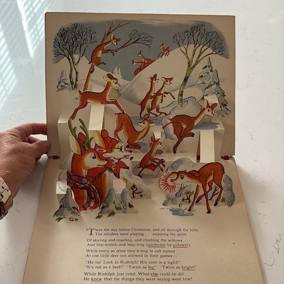 Vintage Rudolph the Red-Nosed Reindeer Spiral Book - Picture 2 of 6